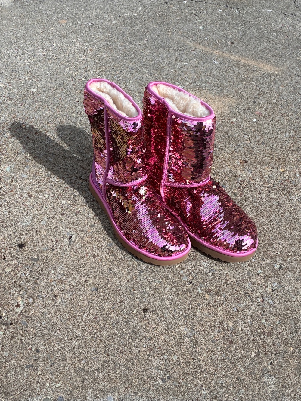 UGG Women’s Sequin Pink Sparkle Boots